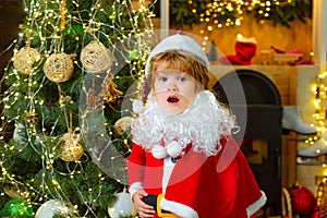 Child Santa Clause, Christmas surprise.