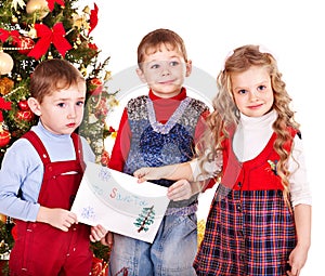 Child with Santa letter.