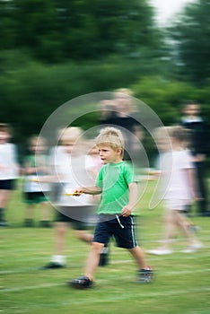 Child at school sports day