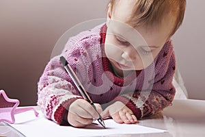 child signs a contract