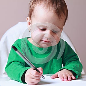 Child signs a contract humorous picture