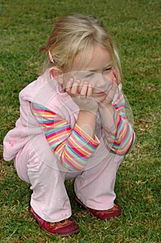 Child sitting down