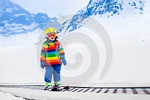 Child on ski lift