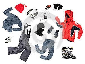 Child skier's clothing photo