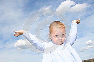 Child and sky.