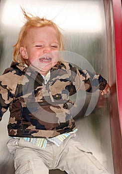 Child on a slide