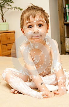 Child with smallpox photo