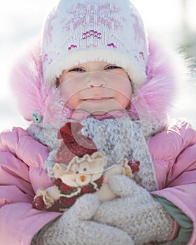 Child with snowman