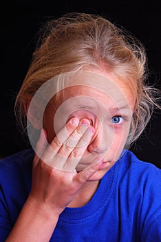 Child with sore eye