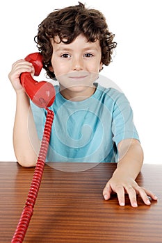 Child speaking on the phone