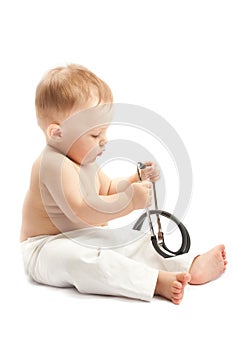 Child with stethoscope