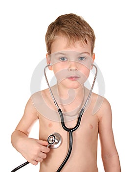 Child with stethoscope