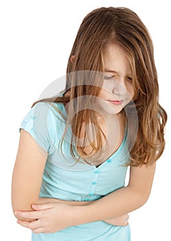 Child with stomach ache photo