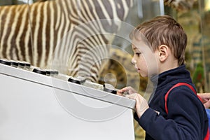 Child studying birdsong