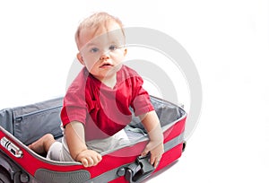 Child in suitcase