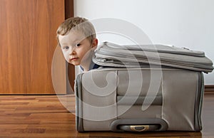 Child in suitcase