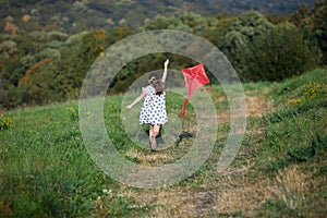 child summer fun lifestyle friend kite outdoor girl field joy childhood run