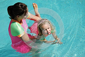 Child swimming
