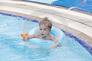 Child in swimming pool