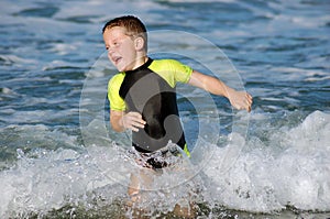 Child Swimming in the sea