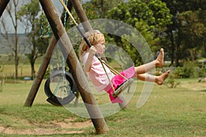 Child on swing