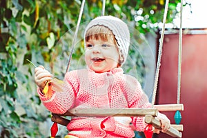 Child on the swing