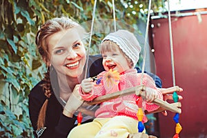 Child on the swing