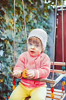 Child on the swing