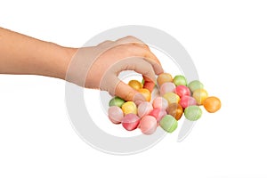 Child taking a candy