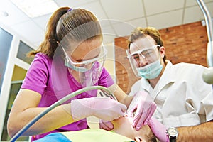 Child teeth treatment under sedation