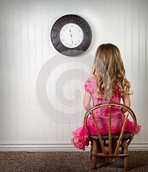 A child in time out or in trouble