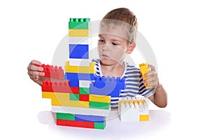 Child with toy blocks