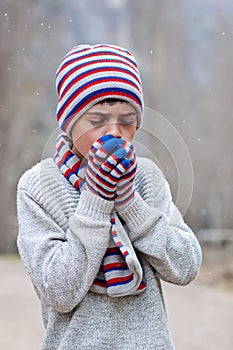 Child under the snow