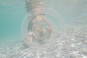 Child under water