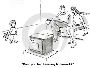 Child is Upset Parents do Not Have Homework