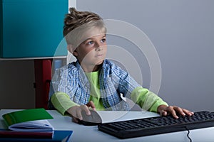 Child using computer