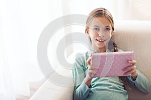 Child using ipad