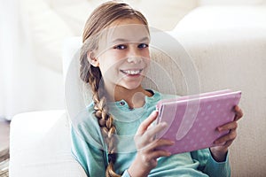 Child using ipad