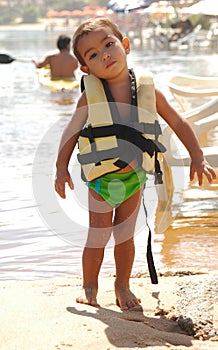 Child using lifeguard