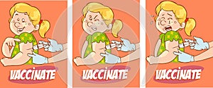 Child vaccination concept illustration