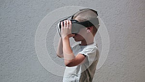 Child with VR Headset watching