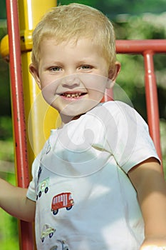 Child walking in the park