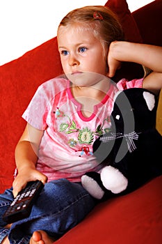Child watching TV