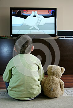 Child watching TV