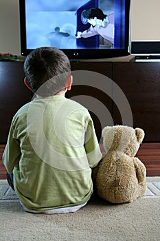 Child watching TV