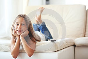 Child watching tv