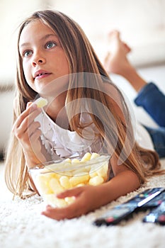 Child watching tv