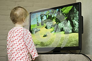 Child watching tv