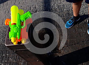 Child with water gun