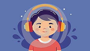 A child wears noisecancelling headphones while engaging in a sensory activity helping them to manage overwhelming